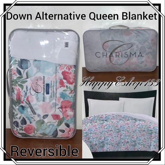 Charisma Bedding Charisma Down Alternative Queen Blanket Reversib